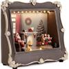 BIZZOTTO Decorazione Natalizia Cornice Holly Babbo Natale con LED e Movimento