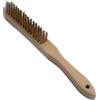 - Spazzola con manico in legno metallica-ottonata 3 ranghi 290 mm