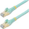 StarTech.com 6ASPAT50CMAQ Cavo di Rete Ethernet Cat6a Patch Schermato STP U-FTP RJ-45 0,5m 10 Gigabit 500 MHz colore Turchese