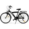 Nilox NXMB20V3 Bike Urban Bicicletta da Citta' Unisex Telaio in Acciaio Cambio Shimano a 6 Velocita' Freni V-Brake Ruote 26'' Portapacchi Posteriore Luce Incorporata colore Nero