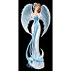 Figura Angelo Blu - Wächterin Der Nacht - Compleanno Custode Decorazione Fantasy