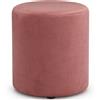 BAKAJI Pouf Poggiapiedi 28x36 cm con Rivestimento in Velluto Rosa Seduta Ergonomica