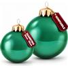 BAKAJI Set 2 Palle di Natale Gonfiabili PVC Verdi Interno ed Esterno Addobbo Natalizio