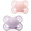 MAM Perfect Soothers | 2-6 Months | 2 Pack | Newborn Dummies | Comes in Dummy Steriliser Case | Sustainable Materials | Baby Accessories for Newborn | Pink (Various Designs)