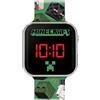 MINECRAFT Orologio Minecraft con cinturino stampato verde LED MIN4230