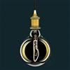 AMARCORDS - Lampadina Led dimmerabile, filamento COLTELLO, luce calda 2700K, vetro ambrato tipo globo, E27, 4W