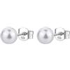 Brosway Orecchini Donna a Lobo in Argento | Orecchini a Lobo con Infinite White, Perle | Collezione FANCY - FIW142