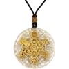 PRAJET CRYSTALS Ciondolo Cubo di Metatron di Prajet Orgone, 5 cm, collana curativa, geometria sacra, protezione e radicamento, regolabile, unisex