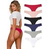 Hialegion Perizoma Donna Cotone G-String Thong Tanga Donna Cotone Mutande Intimo Femmina Senza Cuciture 6 Pezzi S-3XL
