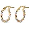 Gioielleria Lucchese Oro Orecchini Donna Oro Bianco Giallo Rosa 18 kt GL102603