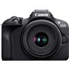 Canon EOS R100 Fotocamera Mirrorless RF S 18-45mm RF S 55-210mm Per principianti