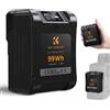 K&F CONCEPT V Mount Batteria 99 Wh/6700 mAh/14,8 V Coadiuvante 65W Carica Rapida