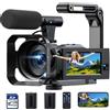 FIREFOTO Videocamera 5K Camcorder 56MP WiFi IR Night Vision Vlogging Camera per