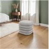 BellaHome Pouf contenitore ad anelli bellahome grigio chiaro 44x44x40 cm