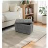 BellaHome Panchina contenitore intrecciata bellahome grigio scuro 60x36x38 cm