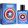 AIR-VAL INTERNATIONAL Captain America - Profumo per bambini in bottiglia di vetro (100 ml) - regalo per ragazzi, profumi per bambini e adulti