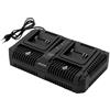 Cecotec Caricabatterie Rapido Doppio NEX21 2nd Generation, da Tavolo | Compatibile con Tutte le Batterie NEX21V della Gamma di Utensili Cecotec da 21V, Indicatori Luminosi dello Stato di Carica