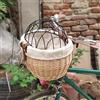 Stylebest Cestino per Bici in Vimini per Cani di Piccola Taglia Gatti con Copertura in Rete per Trasporto Sicuro 30x25 Cm Colore (#2)