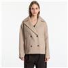 Calvin Klein Cappotto Calvin Klein Relaxed Short Peacoat Executive Brown Ground/ Tofu Twill