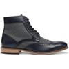 Infinity Leather Stivaletti Chukka Eleganti da Uomo Dolcetto Wingtip Brogue in Ecopelle con Lacci.