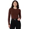 Amazon Essentials Donna Body aderente a maniche lunghe con scollo rotondo