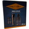 Gillette King C. Gillette Perfect Style Kit Set per la cura della barba: regolabarba marrone e shampoo per barba da 350 ml