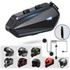Dripio Auricolare Bluetooth per caschi da moto, 80 ore di autonomia, equalizzatore, grado di protezione IP67, colore nero