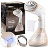 Berdsen Piastra a vapore 1600 W - Ferro da stiro a vapore Steamer - Colpo di vapore 26 g/min - Serbatoio acqua da 230 ml - Inserto con spazzola per tappezzeria - Bianco