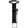 Domotechnika Pannello doccia con miscelatore termostatico, set doccia arcobaleno a parete, sistema di acqua a 4 funzioni con cascata e spray portatile, acciaio inossidabile nero opaco
