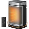Dreo Termoventilatore a risparmio energetico, silenzioso, riscaldamento elettrico da 1500 W, con telecomando, riscaldamento elettrico oscillante a 70°, timer da 12 ore, 3 modalità 3 velocità,
