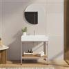 DEGHI Mobile bagno a terra 90 cm champagne e rovere con top lavabo - Axis
