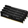 Kingston Technology FURY 128GB 3600MT/s DDR4 CL18 DIMM (Kit da 4) Beast Black
