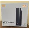 WD Western Digital Elements 12TB 3,5" Esterno Disco Rigido - Nero...