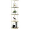 Furinno Scaffali senza Attrezzi Cream Faux Marble/White 5 livelli