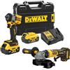 DEWALT DCK2042P2T-IT Kit avvitatore impulsi DCF922 + smerigliatrice DCG404 18V XR con 2 batterie 5.0Ah