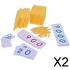 2x Montessori Materiali Bank Game Preschool Kids Toddlers Giocattolo Educativo