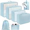 AiQInu Organizer Valigie 7 Pezzi Set,Waterproof Packing Cube Set Viaggio Organizer per i Vestiti,Scarpe,Intimo