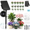 SKUTZTEK Sistema di irrigazione solare,Irrigazione Automatica Solar per 20 Piante in Vaso, Irrigazione Solare a Goccia per Esterno con Tubo 15M, Irrigazione Solare per Balcone, Giardino e Serra