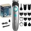 Cecotec Regolabarba a Batteria Precisioncare Multigrooming Trimmer 6 In 1. Pettini 3-20 Mm, Base di Stoccaggio, Rasatura Corpo, Resistenza Ipx7, Autonomia 60 Min, Ricarica Rapida