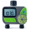 acquaverde HydroSmart 2S | Centralina Irrigazione Automatica Digitale a Batteria, Timer Programmatore Acqua da Rubinetto 2 Stazioni per Orto e Giardino, Attacco 1/2"-3/4", IP54