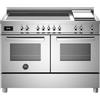 Bertazzoni Professional Series PRO125I2EXT - Cucina elettrica con piano cottura a induzione, in acciaio inox, classe A
