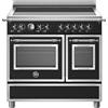 Bertazzoni Heritage Series HER95I2ENET - Cucina elettrica con piano cottura a induzione, 90 cm, colore: Nero opaco