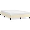 vidaXL Struttura letto crema 120x200 cm in Pelle finta