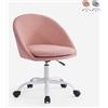 Franchi Bürosessel Sedia girevole da ufficio in tessuto, regolabile in altezza micro - Rosa