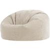 Icon Beanbags icon Classic beanbag Kingston XXL in velluto a coste, beige, poltrona a sacco per adulti e bambini, con imbottitura
