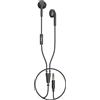 Merkloos Cuffie in-ear, con filo, con connettore jack da 3,5 mm, colore nero, ideali per l'uso quotidiano