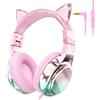 Merkloos Cuffie per bambini con limitazione del volume a 85/94 dB, pieghevoli, con cavo da 3,5 mm, adatte per tablet