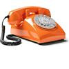 Merkloos Telefono vintage con tastiera a disco, campanello in metallo, color arancione, ideale per l'ufficio