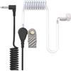 Merkloos Auricolari, con connettore jack da 3,5 mm, mono, trasparenti, con clip di montaggio, per uso con radio