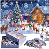 COOLDELE Puzzle natalizio, Puzzle di carta da 100 pezzi con disegno di pupazzo di neve per bambini di 3 4 5 6 7 8anni, Divertente regalo natalizio da mettere nella calza per bambini e anziani